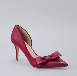 EUC White House Black Market Fuchsia Ella Heels Sz 9